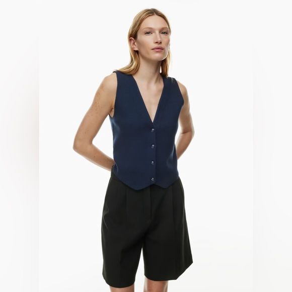 NWT Aritzia Facilitate Woven Vest - Size L BIRCH - Picture 3 of 8
